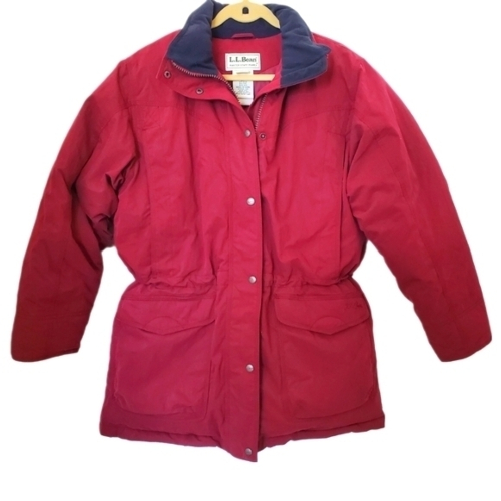 L.L. Bean Women's Baxter State Parka Down Filled Heavy Winter Coat Burgundy Red
